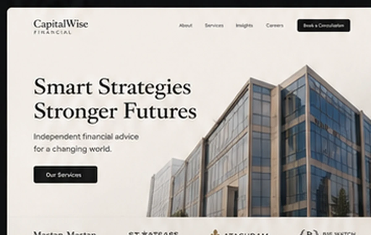 CapitalWise homepage preview